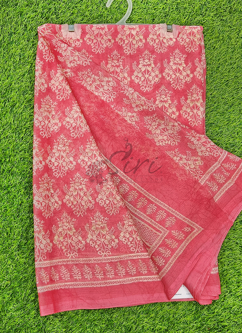 Latest Beautiful Printed Chiffon Saree