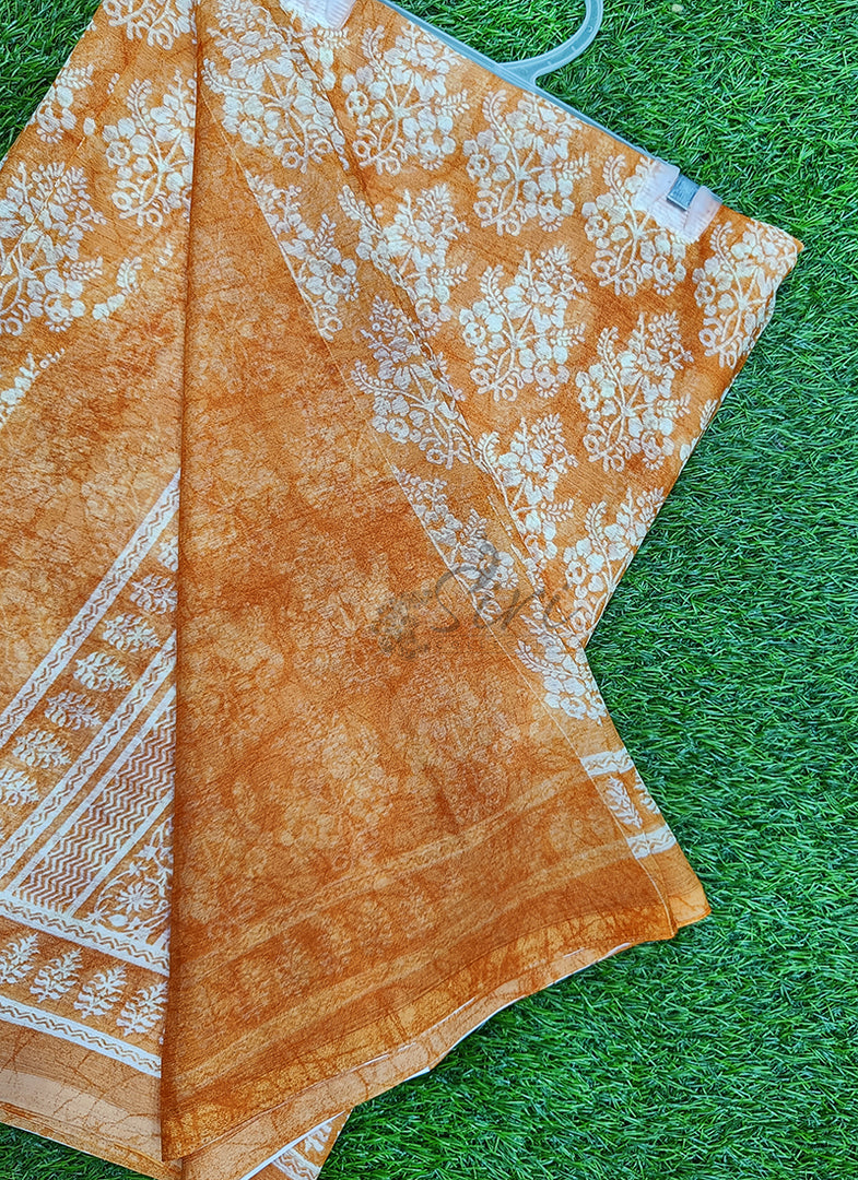 Latest Beautiful Printed Chiffon Saree