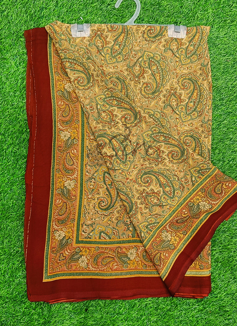 High Quality Printed Crepe Sarees