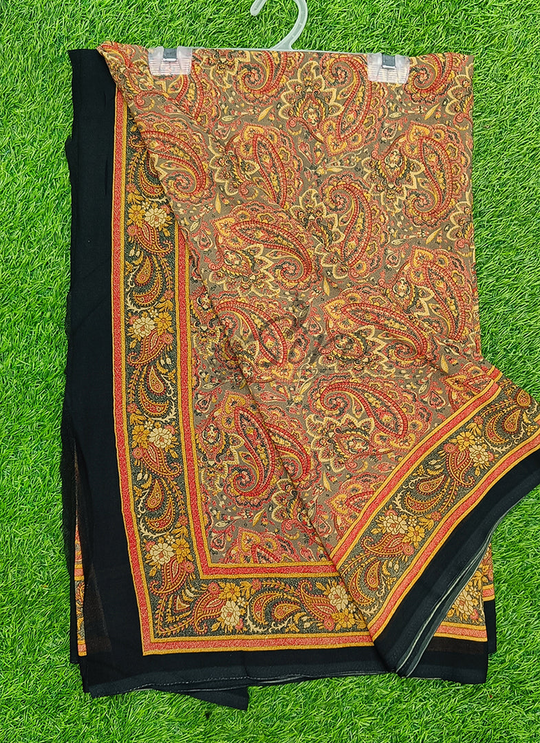 High Quality Printed Crepe Sarees