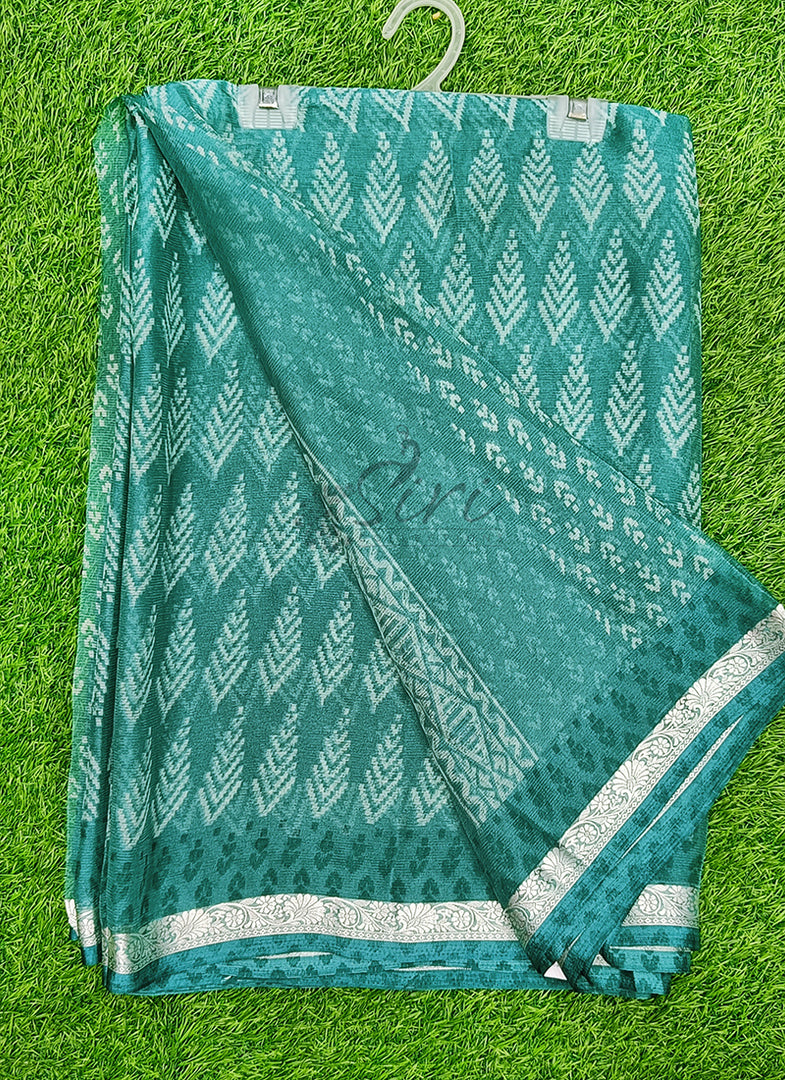 Latest Beautiful Printed Chiffon Saree with Border