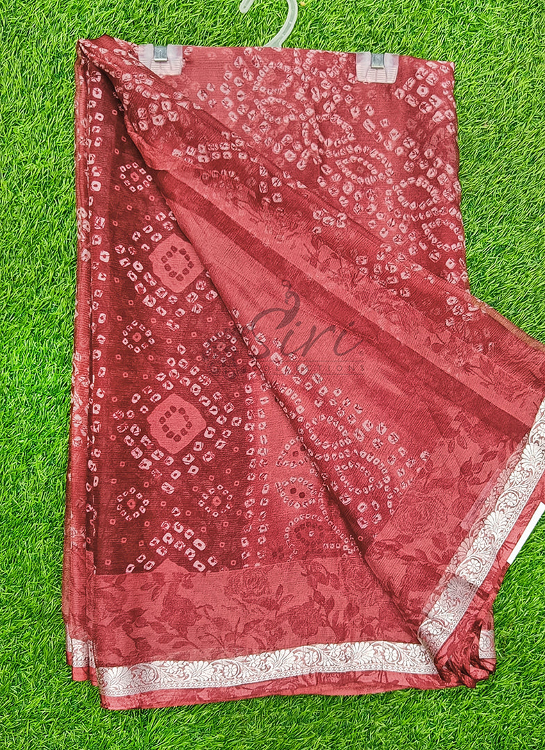 Latest Beautiful Printed Chiffon Saree with Border