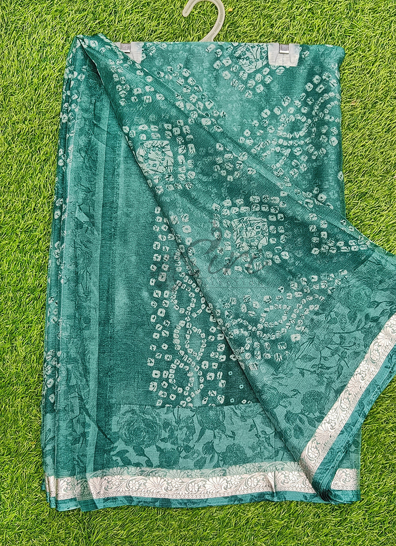 Latest Beautiful Printed Chiffon Saree with Border