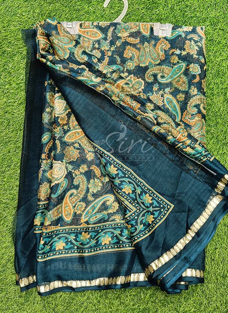 Lovely Printed Chiffon Saree in Soft Borders