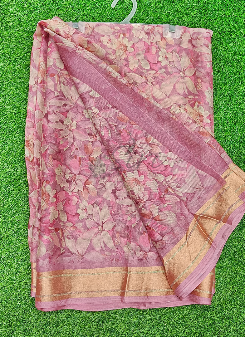 Latest Printed Chiffon Saree with Blouse