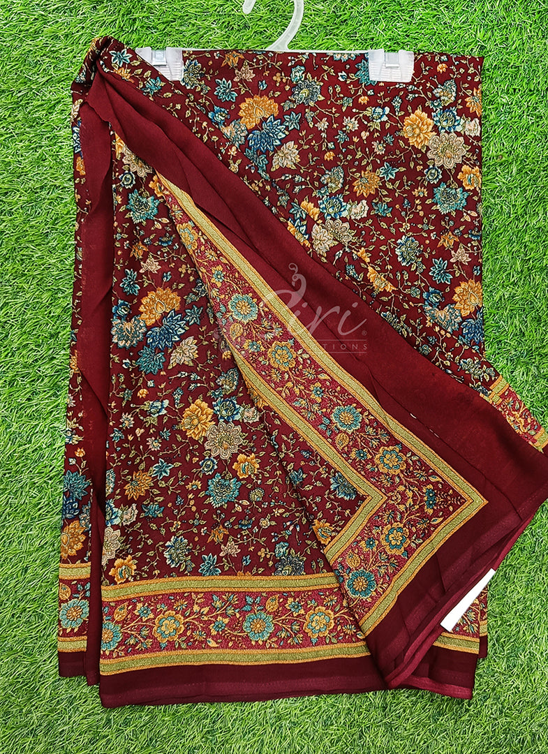 Latest Premium Printed Crepe Saree