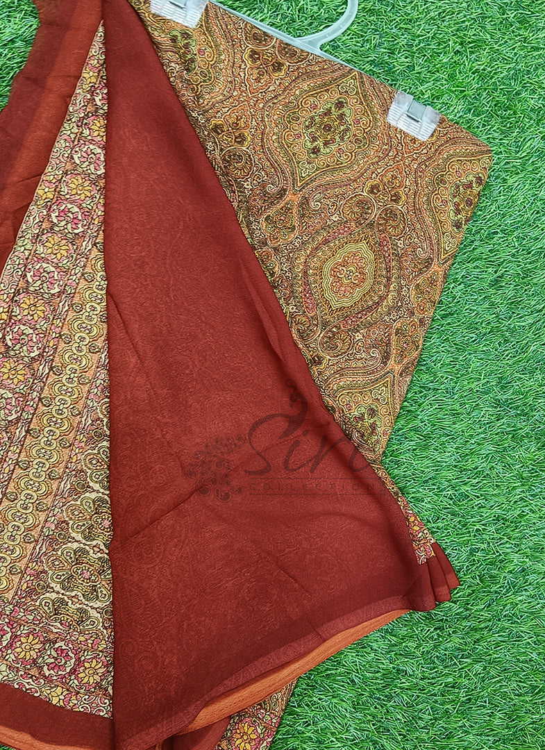 Latest Premium Printed Crepe Saree