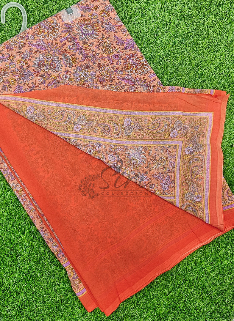 Latest Premium Printed Crepe Saree