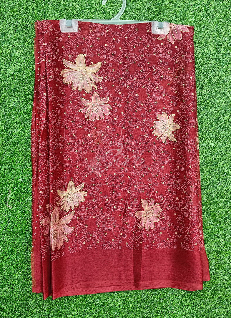 Latest Printed Chiffon Saree in Foil Print