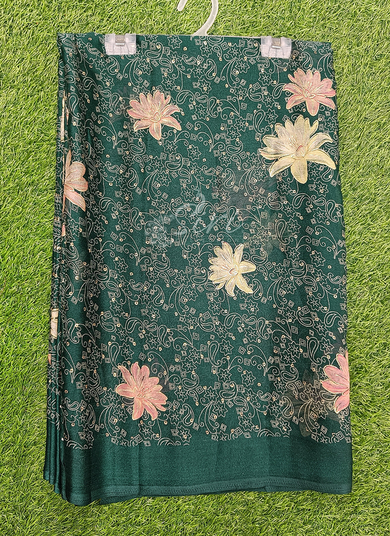 Latest Printed Chiffon Saree in Foil Print