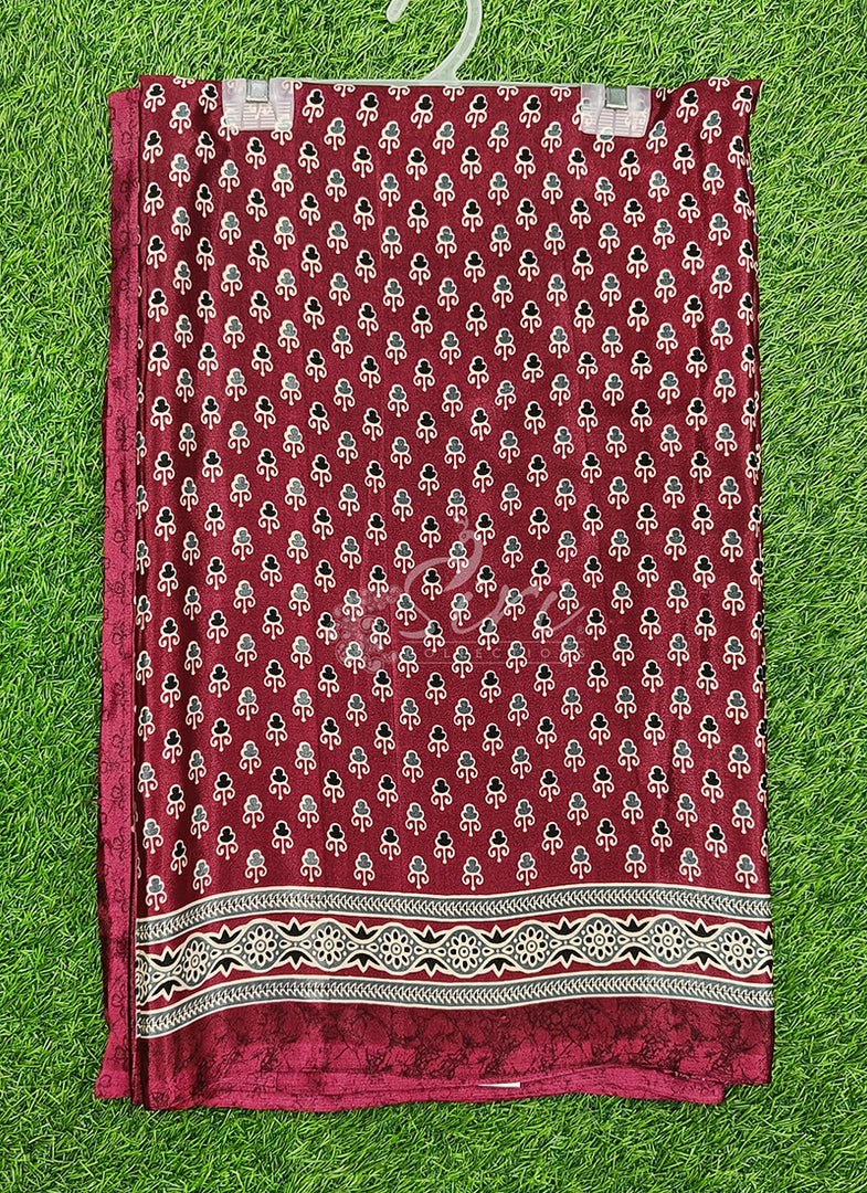 Latest Crepe Saree in Ajrakh Print