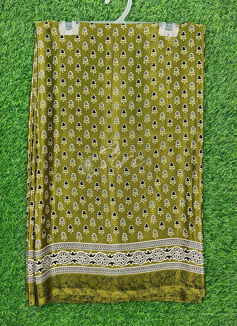 Latest Crepe Saree in Ajrakh Print