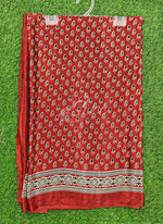 Load image into Gallery viewer, Latest Crepe Saree in Ajrakh Print