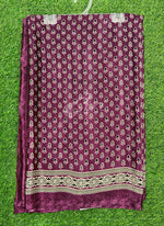 Load image into Gallery viewer, Latest Crepe Saree in Ajrakh Print