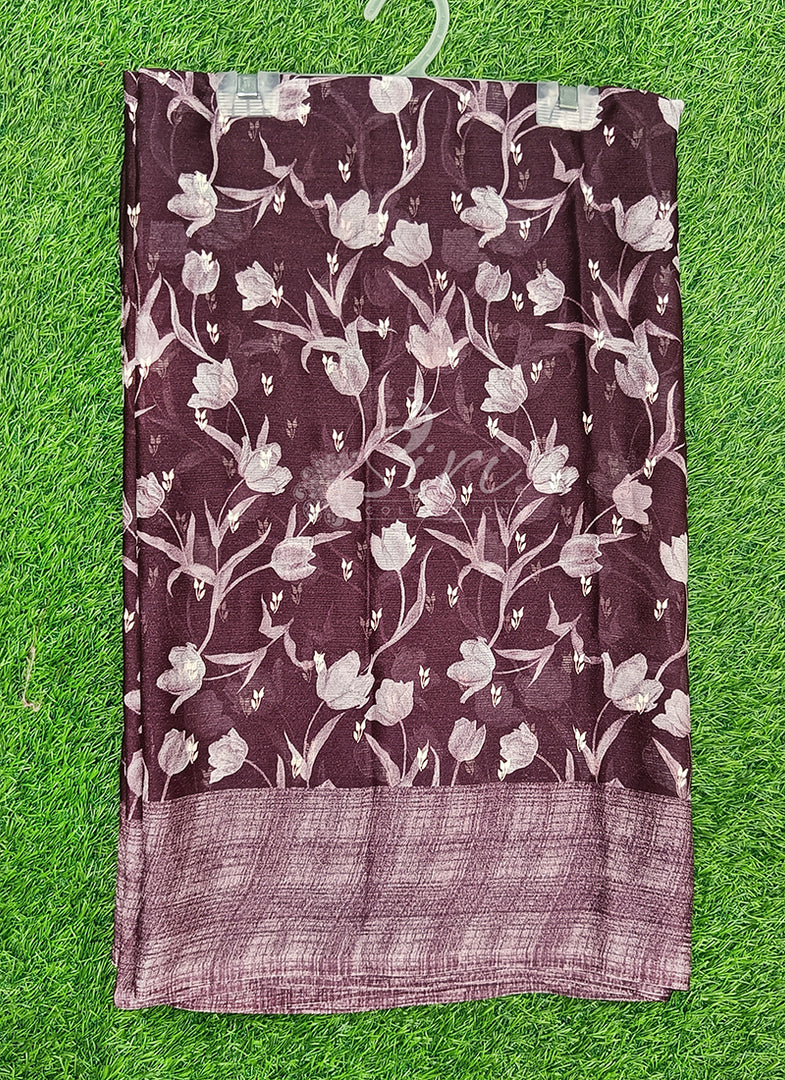 Latest Printed Chiffon Saree