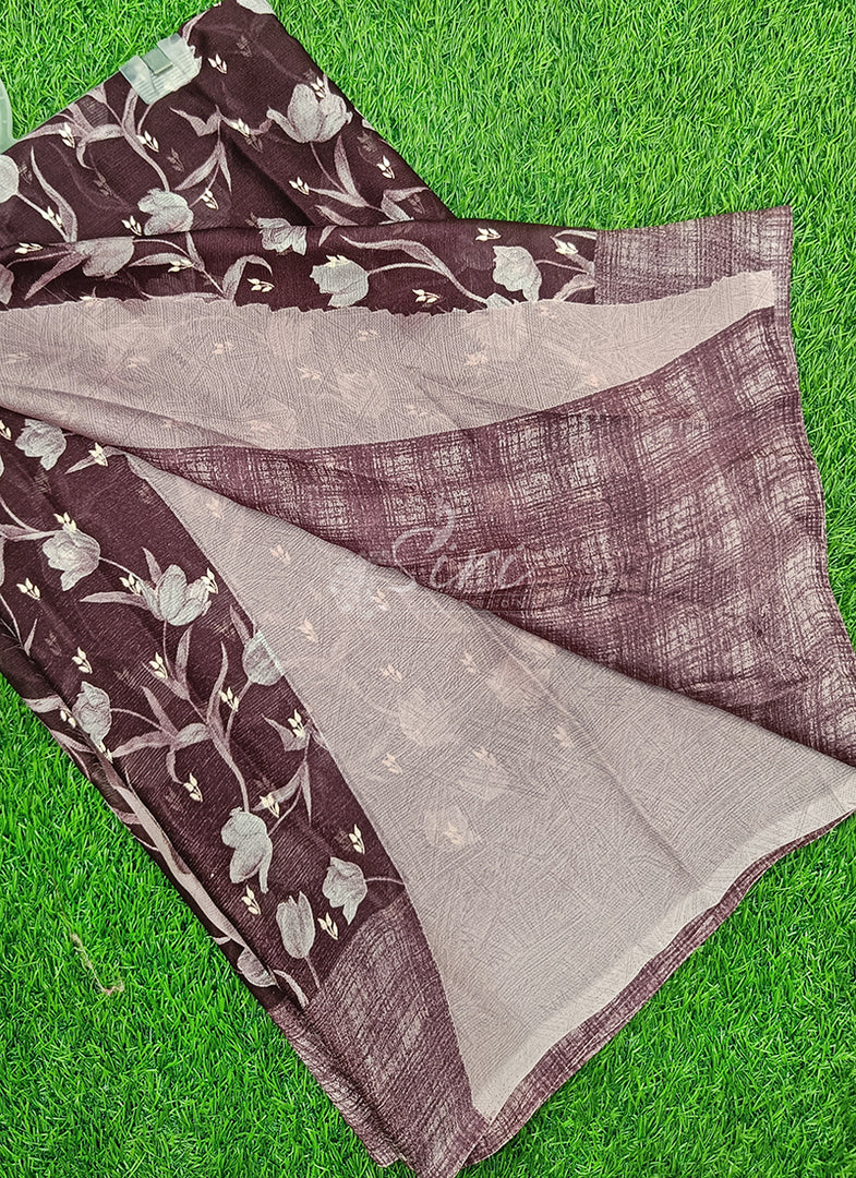Latest Printed Chiffon Saree