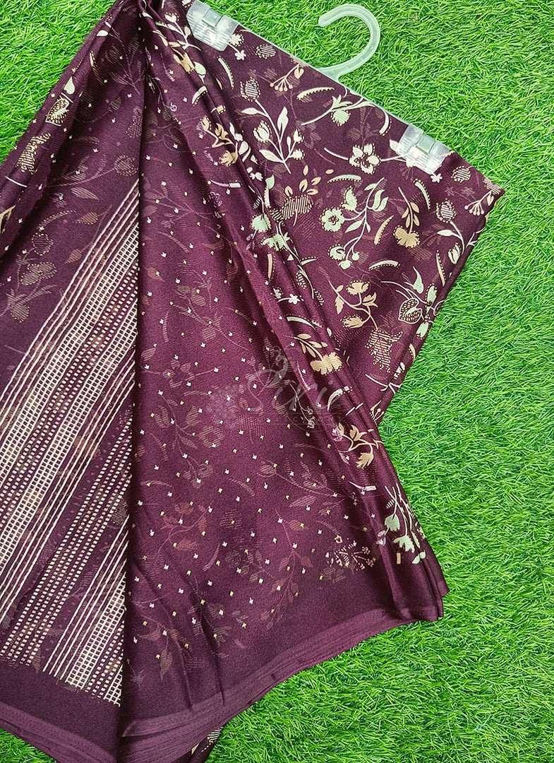 Latest Printed Chiffon Saree in Foil Print