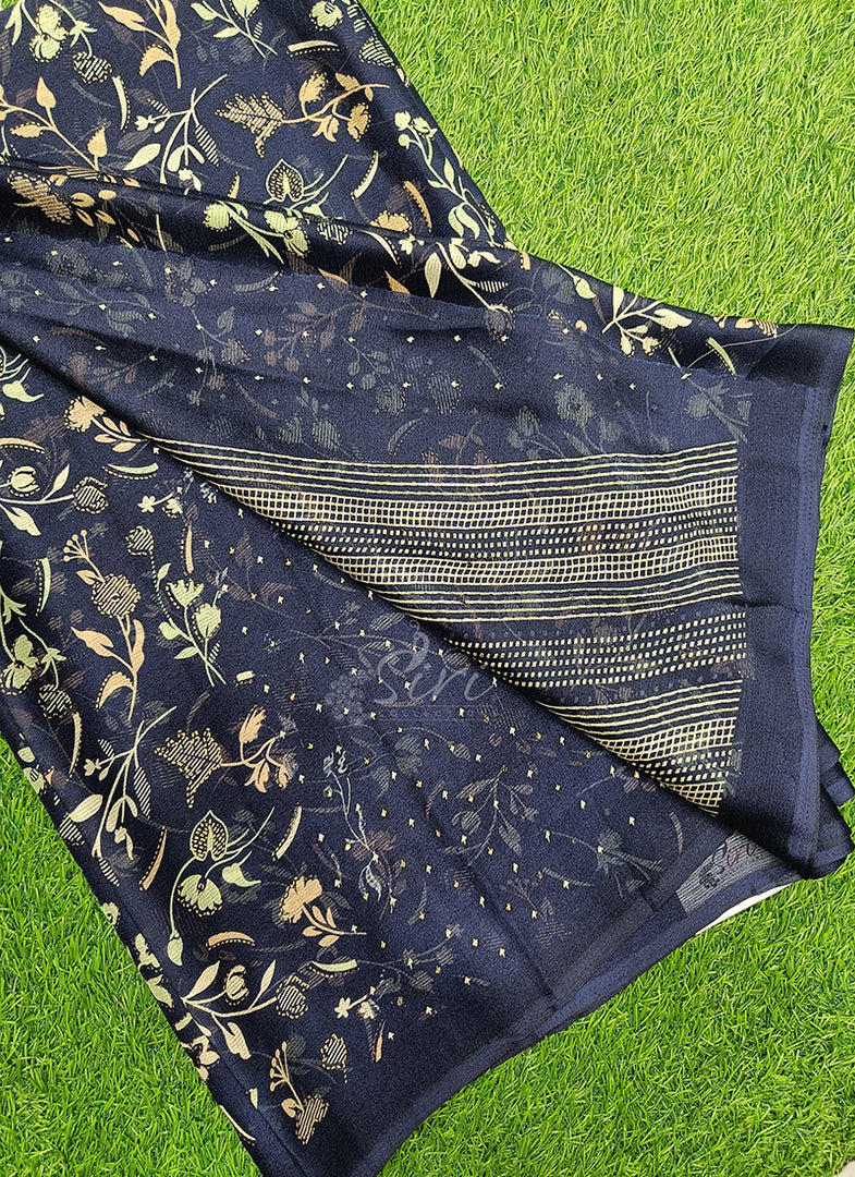 Latest Printed Chiffon Saree in Foil Print