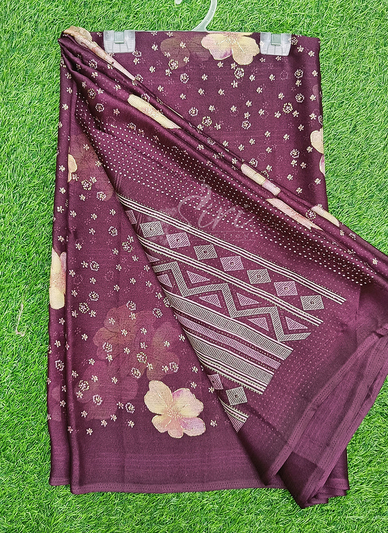 Latest Printed Chiffon Saree in Foil Print