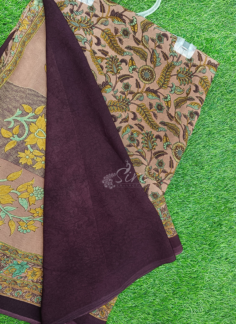 Latest Premium Printed Crepe Saree