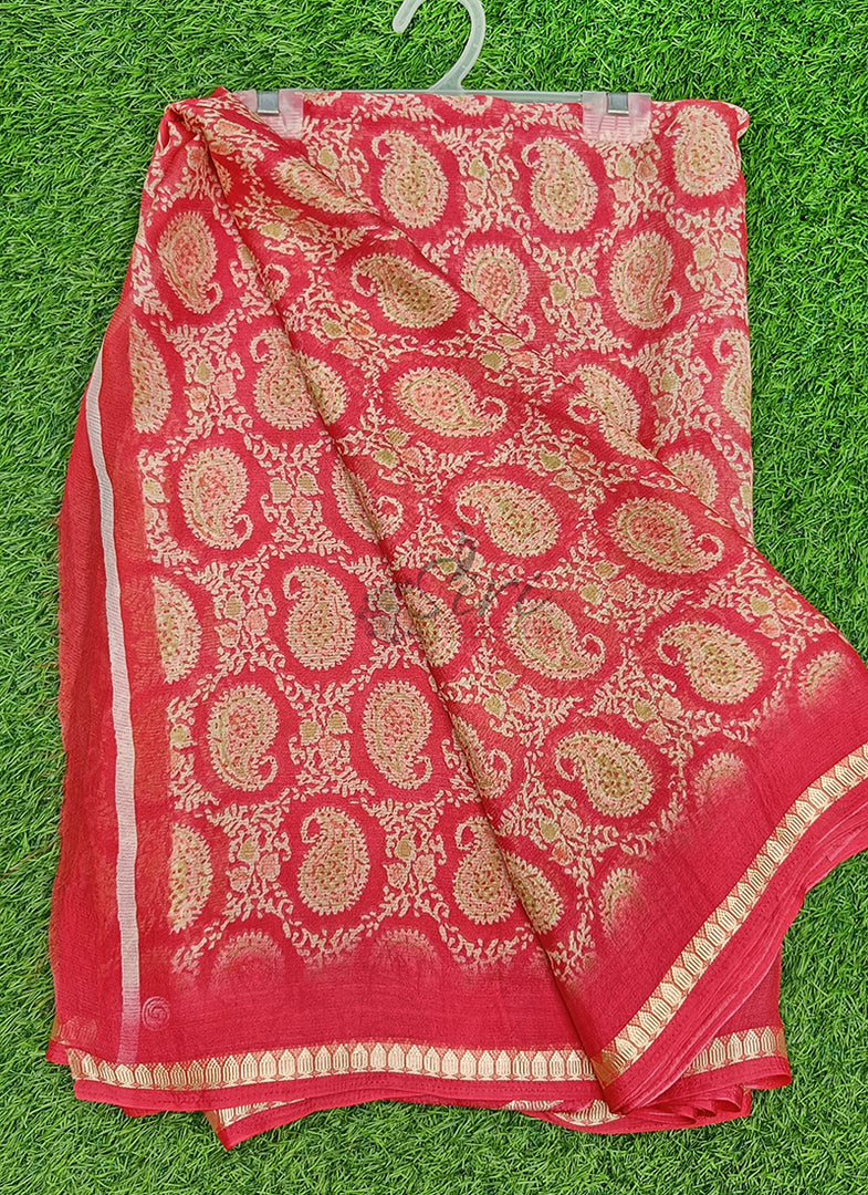 Latest Printed Chiffon Saree with Blouse