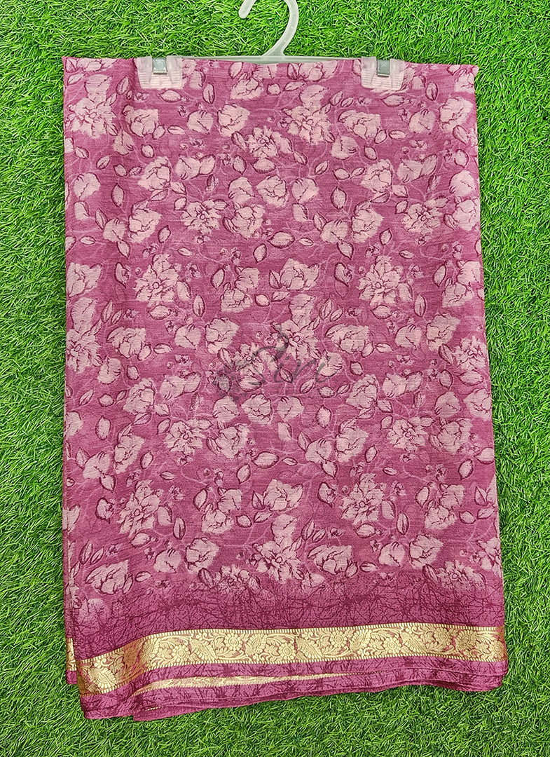 Latest Printed Chiffon Saree with Blouse