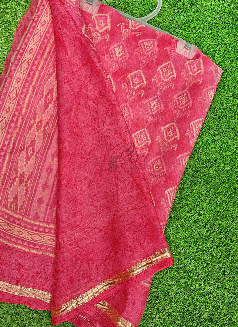 Latest Printed Chiffon Saree with Blouse