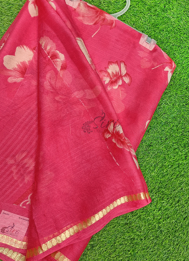 Latest Printed Chiffon Saree with Blouse