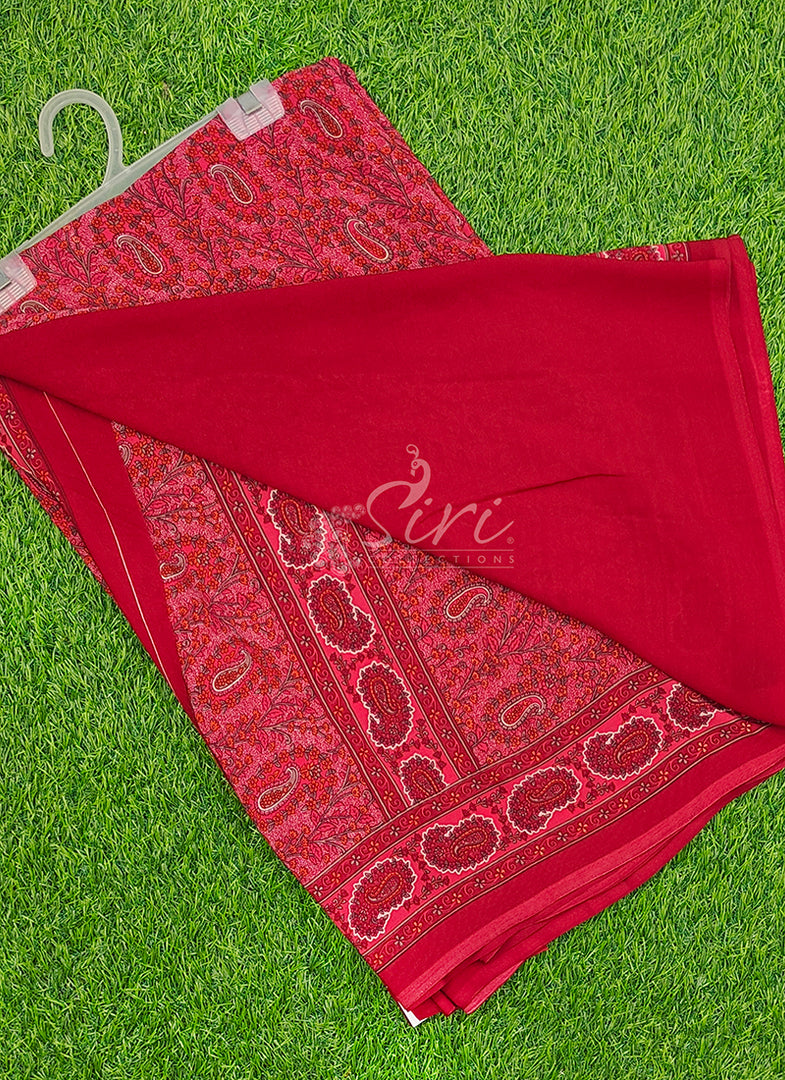 Latest Premium Printed Crepe Saree