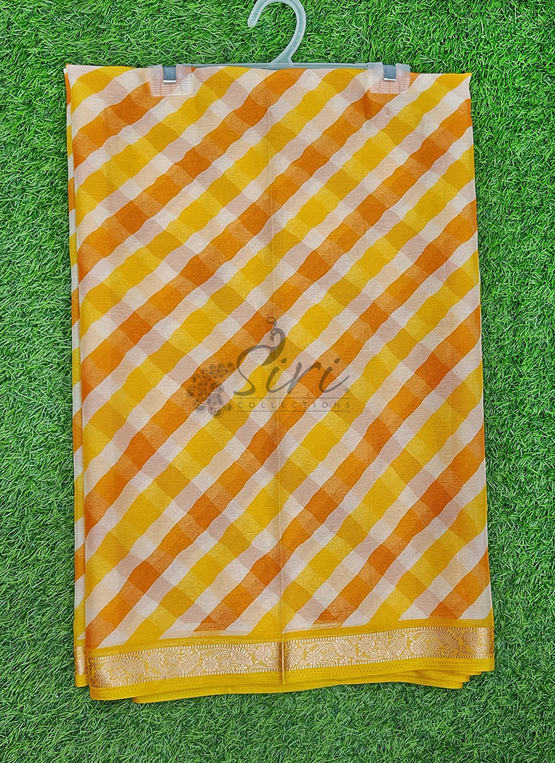 Latest Printed Chiffon Saree with Self Border