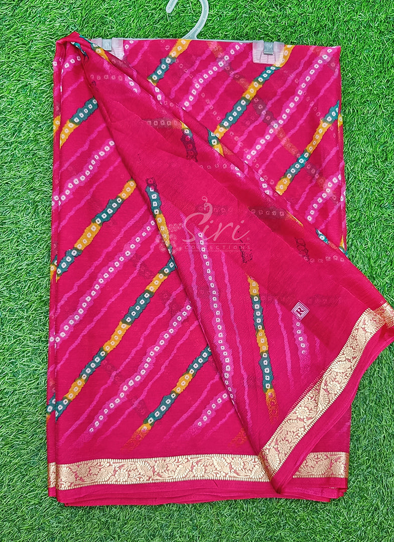 Latest Printed Chiffon Saree with Self Border