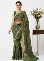 Load image into Gallery viewer, Latest Printed Chiffon Saree with Self Border