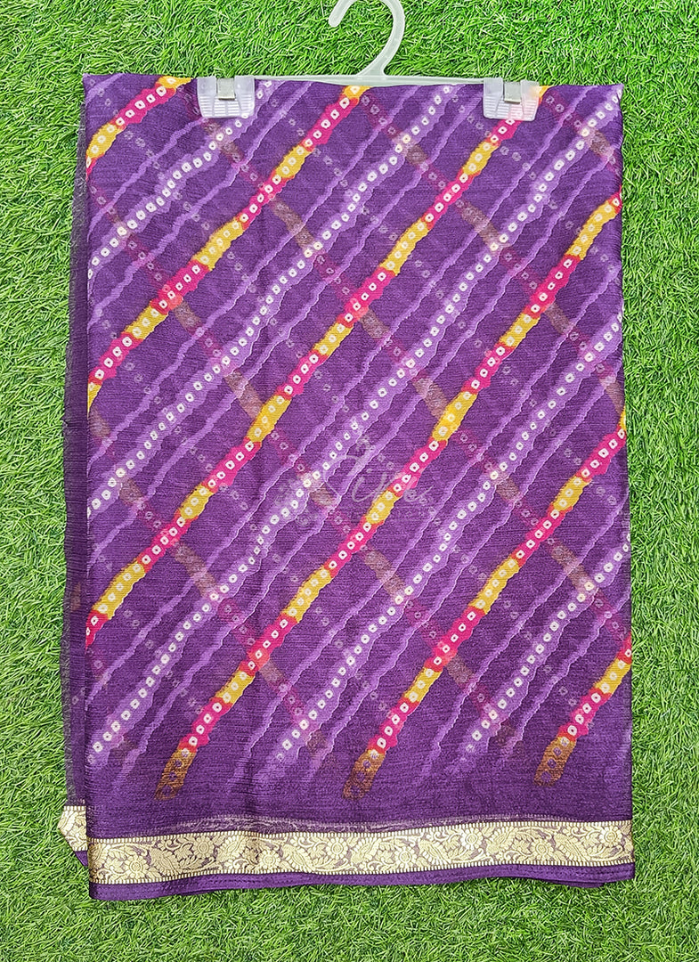 Latest Printed Chiffon Saree with Self Border