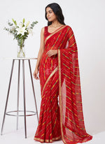 Load image into Gallery viewer, Latest Printed Chiffon Saree with Self Border