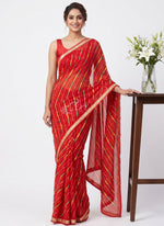 Load image into Gallery viewer, Latest Printed Chiffon Saree with Self Border