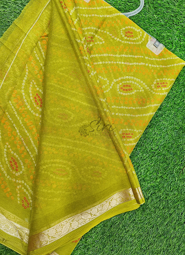 Latest Printed Chiffon Saree with Self Border