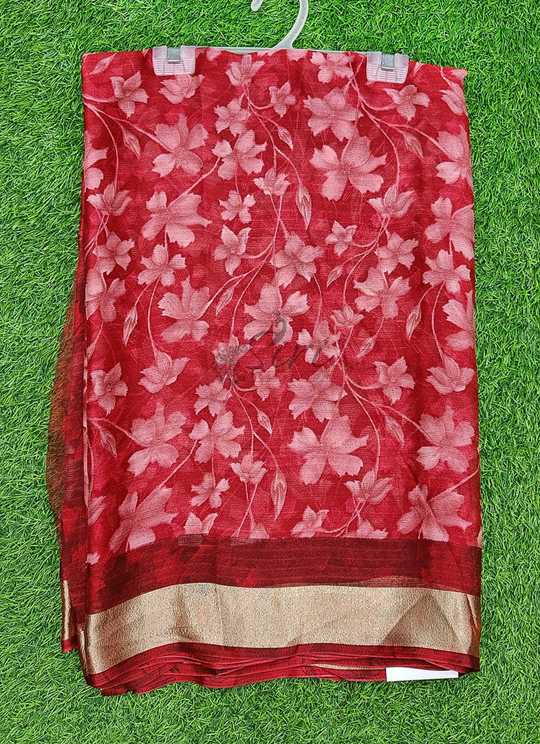 Latest Printed Chiffon Saree in Fancy Borders