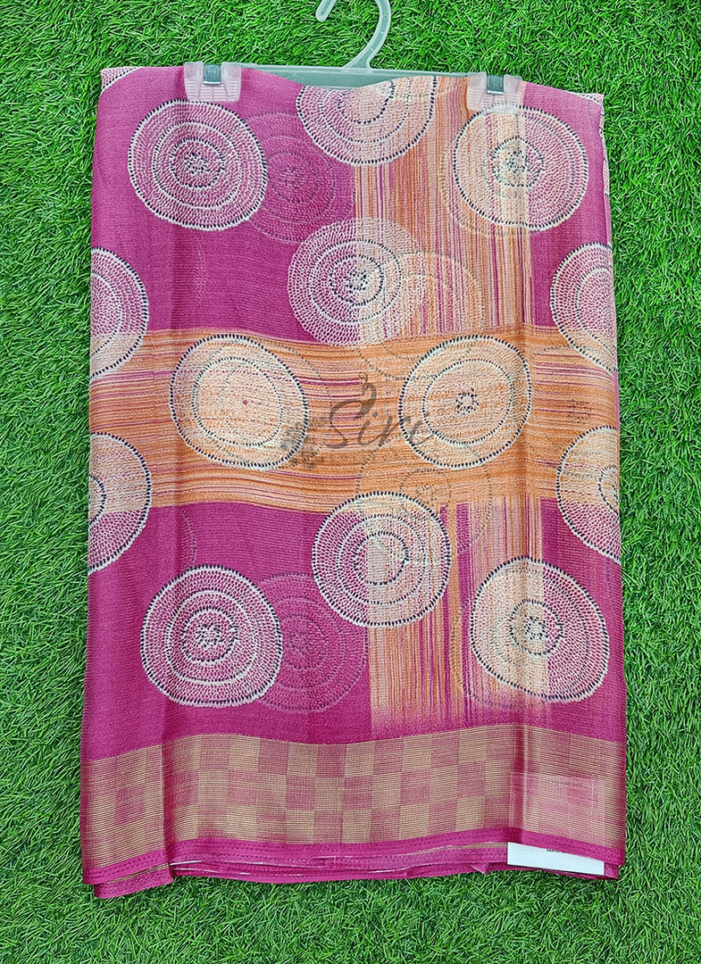 Latest Printed Chiffon Saree in Fancy Borders