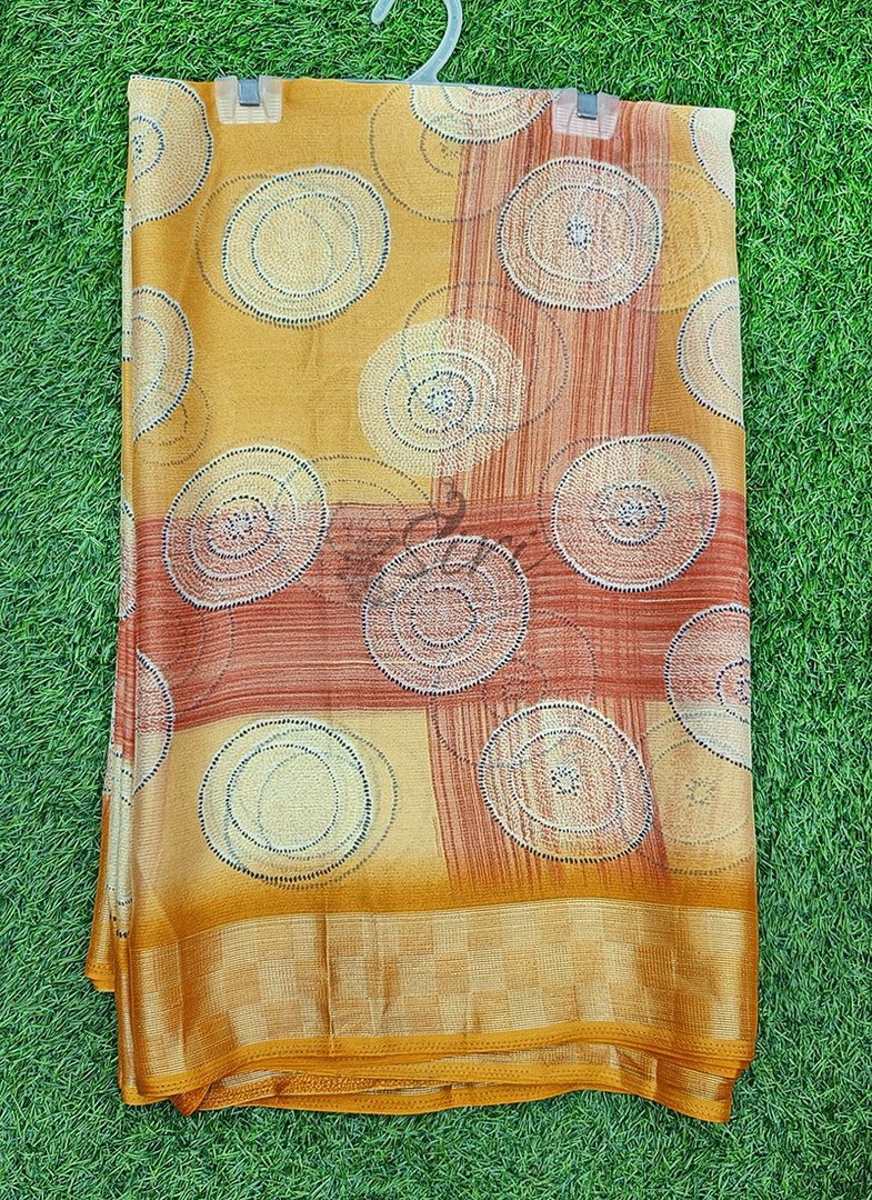 Latest Printed Chiffon Saree in Fancy Borders