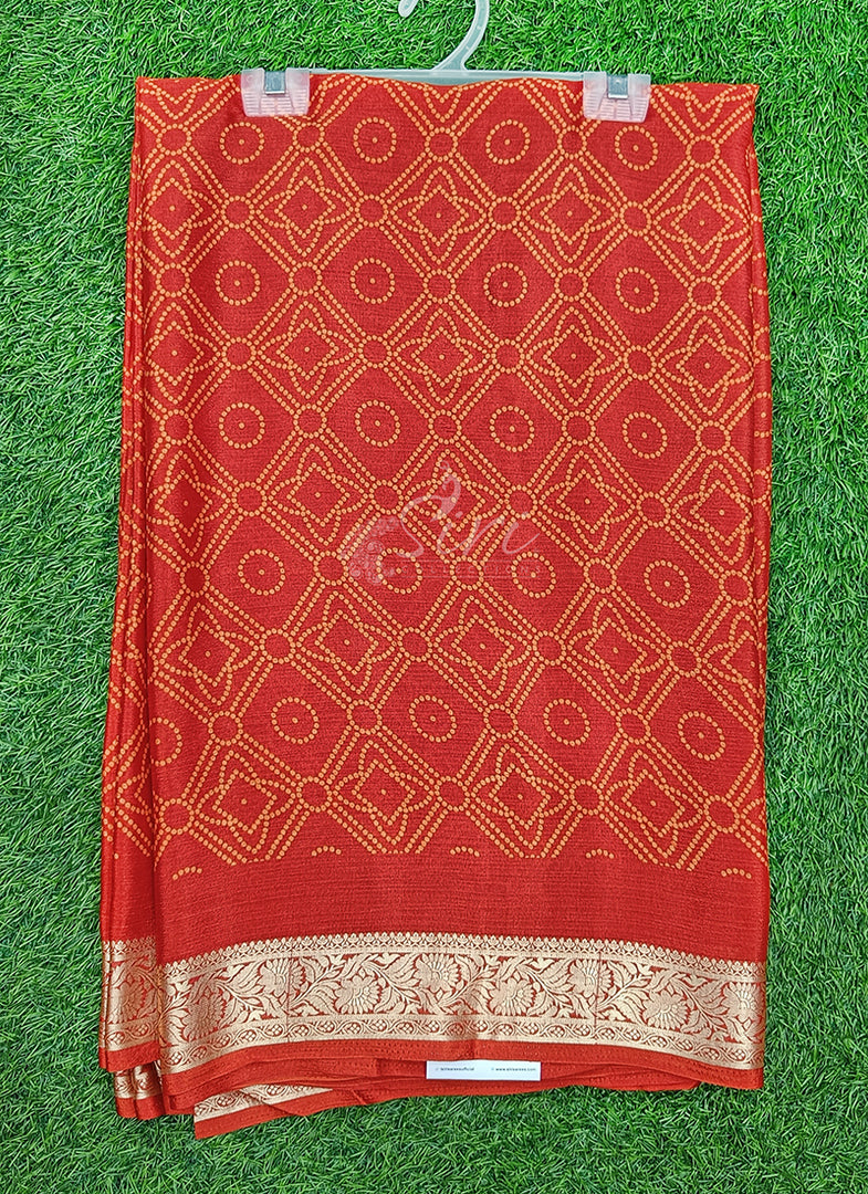 Latest Printed Fancy Chinon Crepe Saree