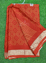 Load image into Gallery viewer, Latest Printed Fancy Chinon Crepe Saree