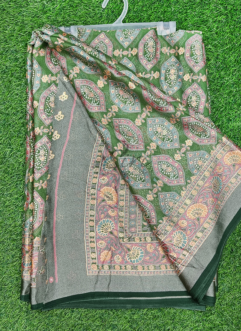 Latest Printed Fancy Brasso Saree