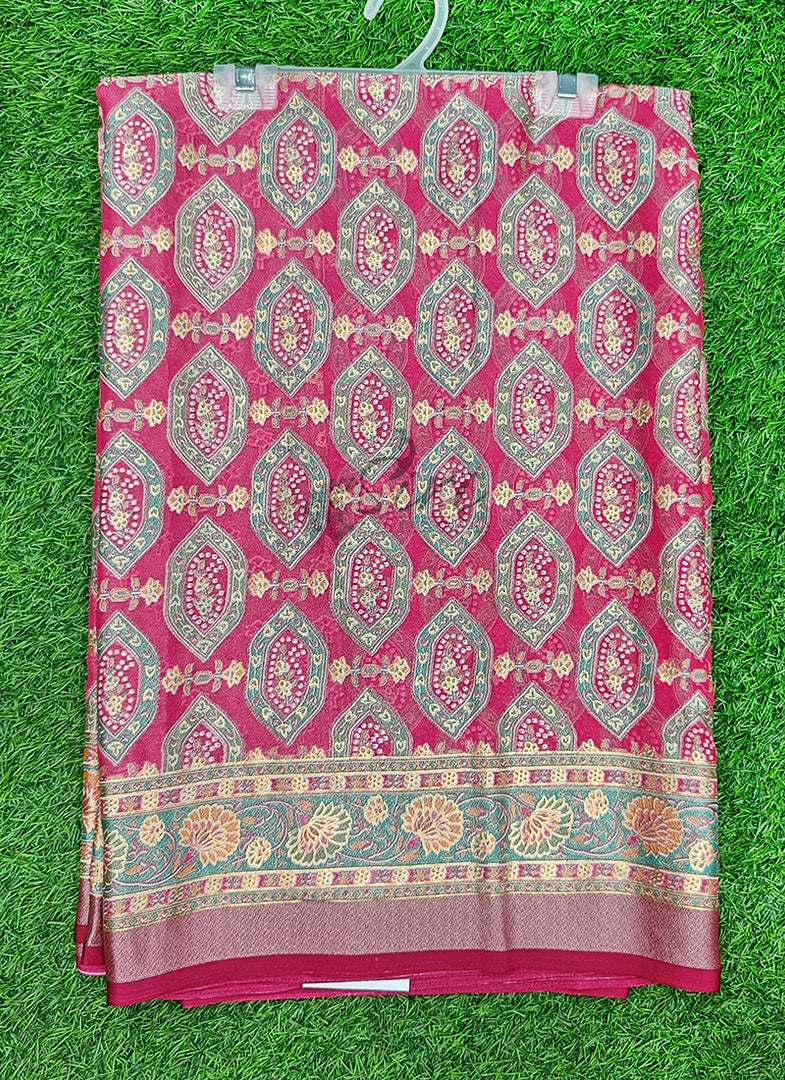 Latest Printed Fancy Brasso Saree