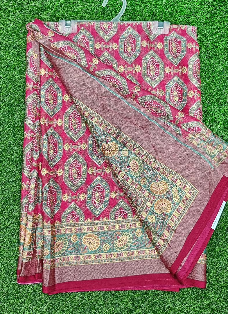 Latest Printed Fancy Brasso Saree