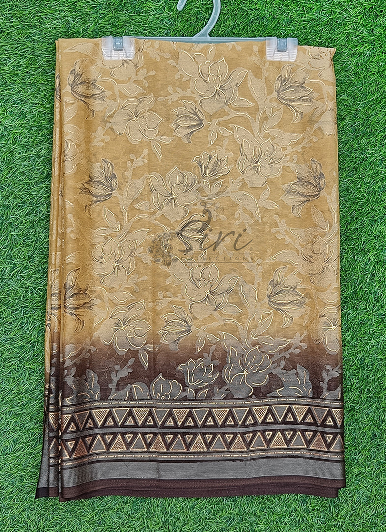 Latest Printed Fancy Brasso Saree