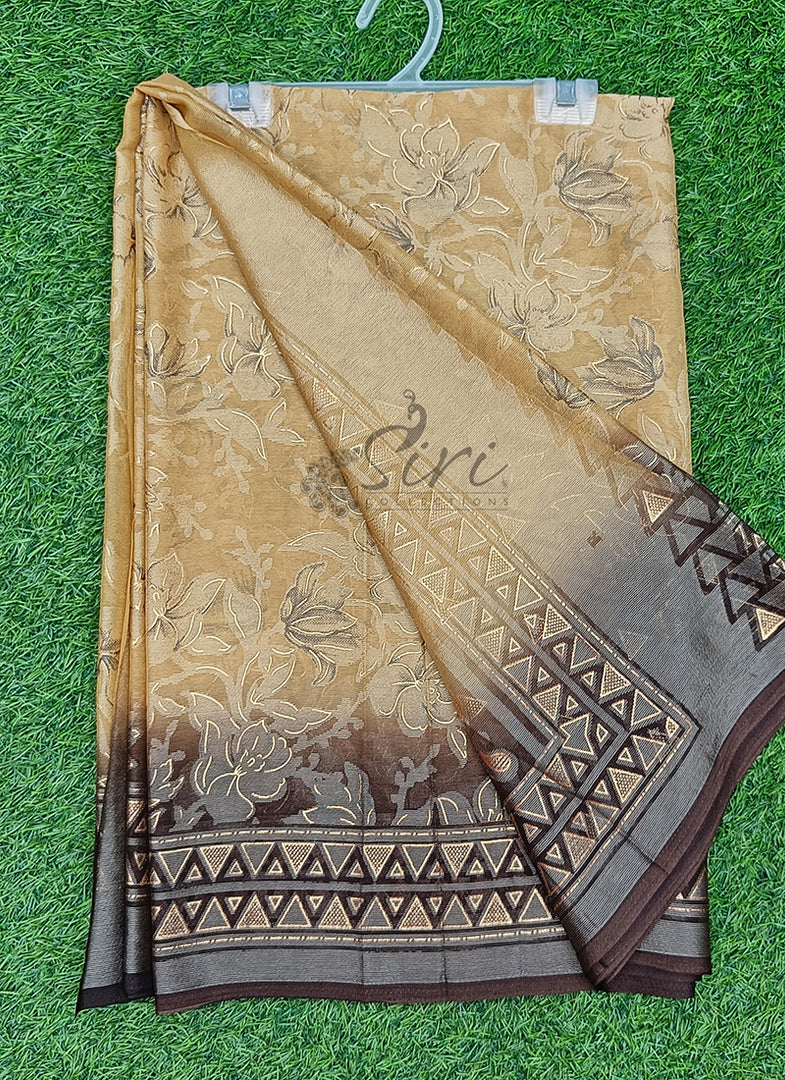 Latest Printed Fancy Brasso Saree