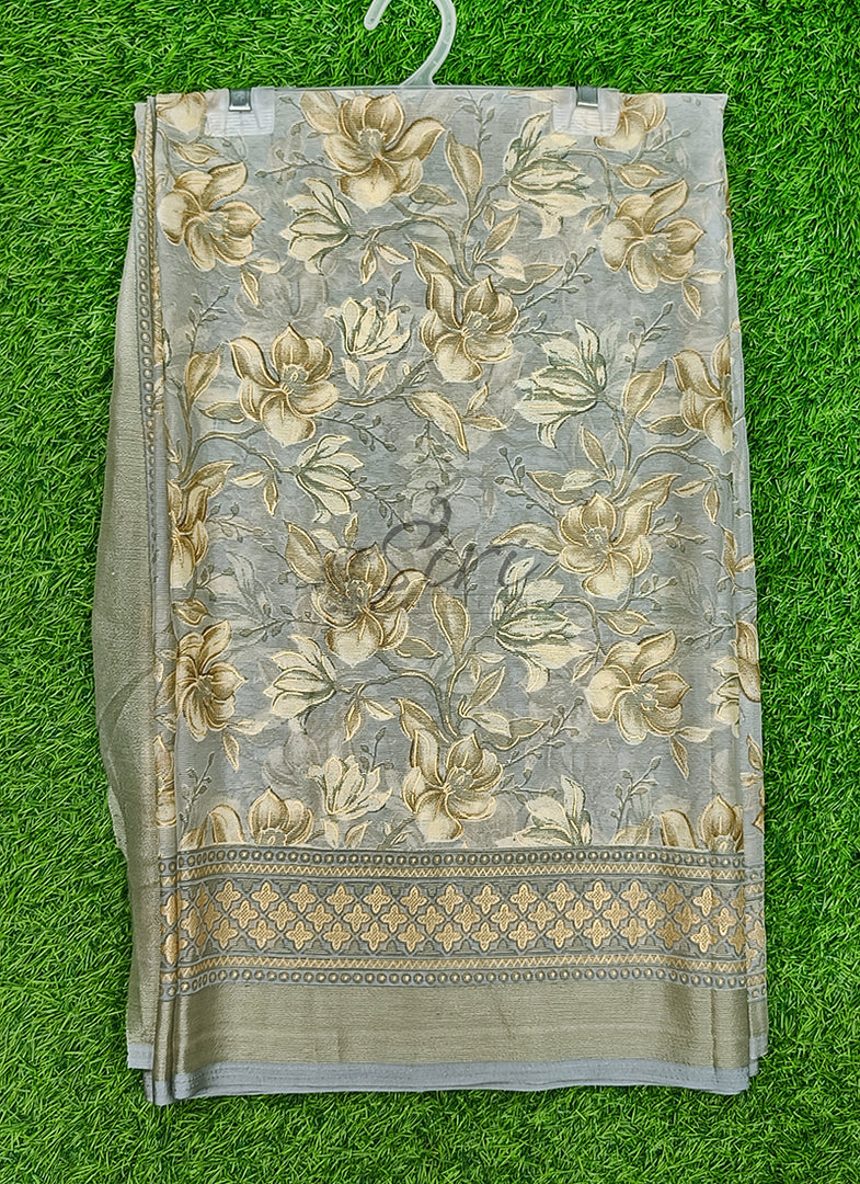 Latest Printed Fancy Brasso Saree