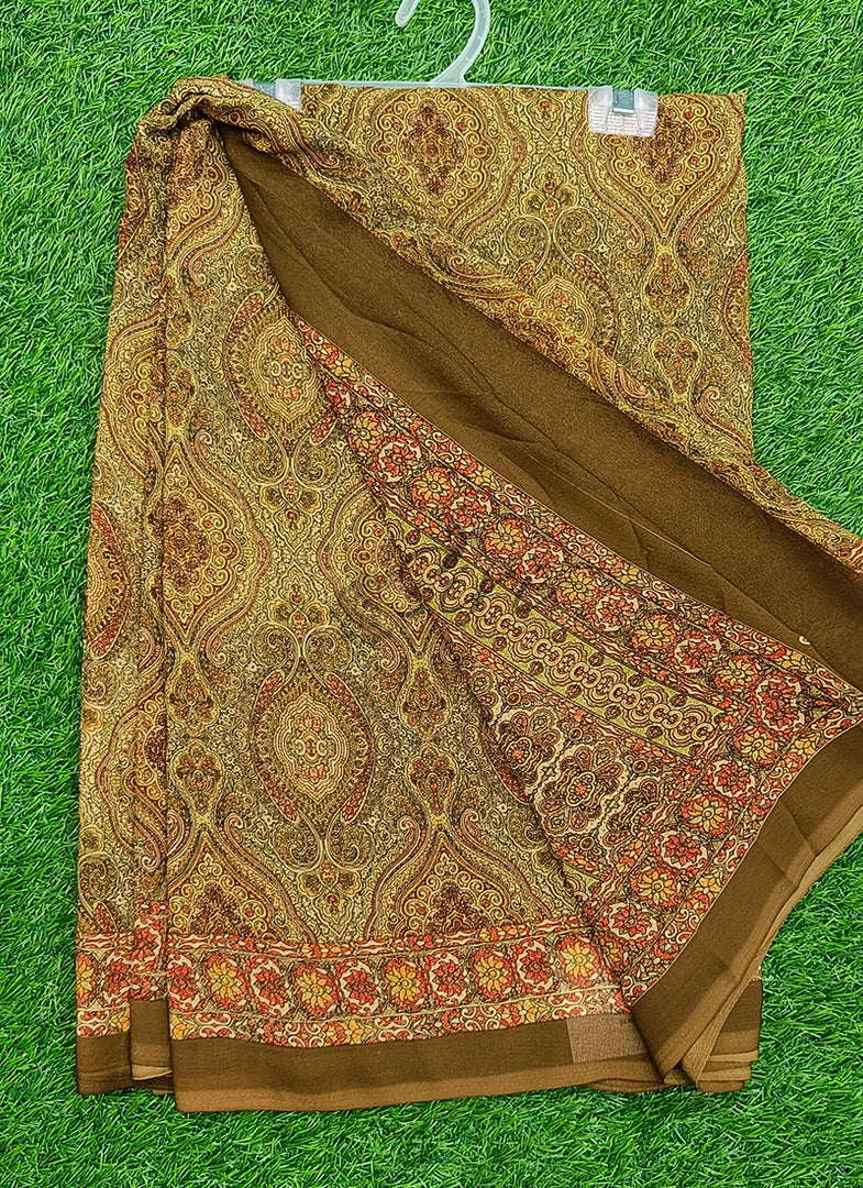 Latest Premium Printed Crepe Saree