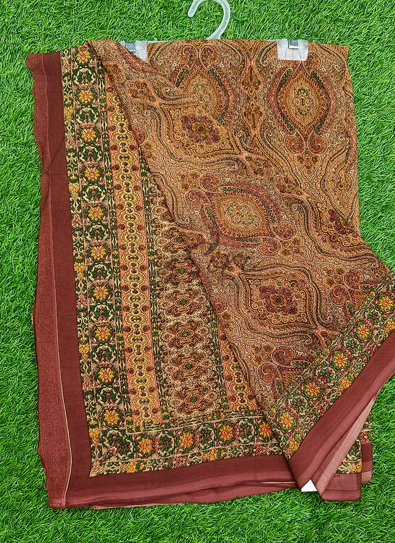 Latest Premium Printed Crepe Saree
