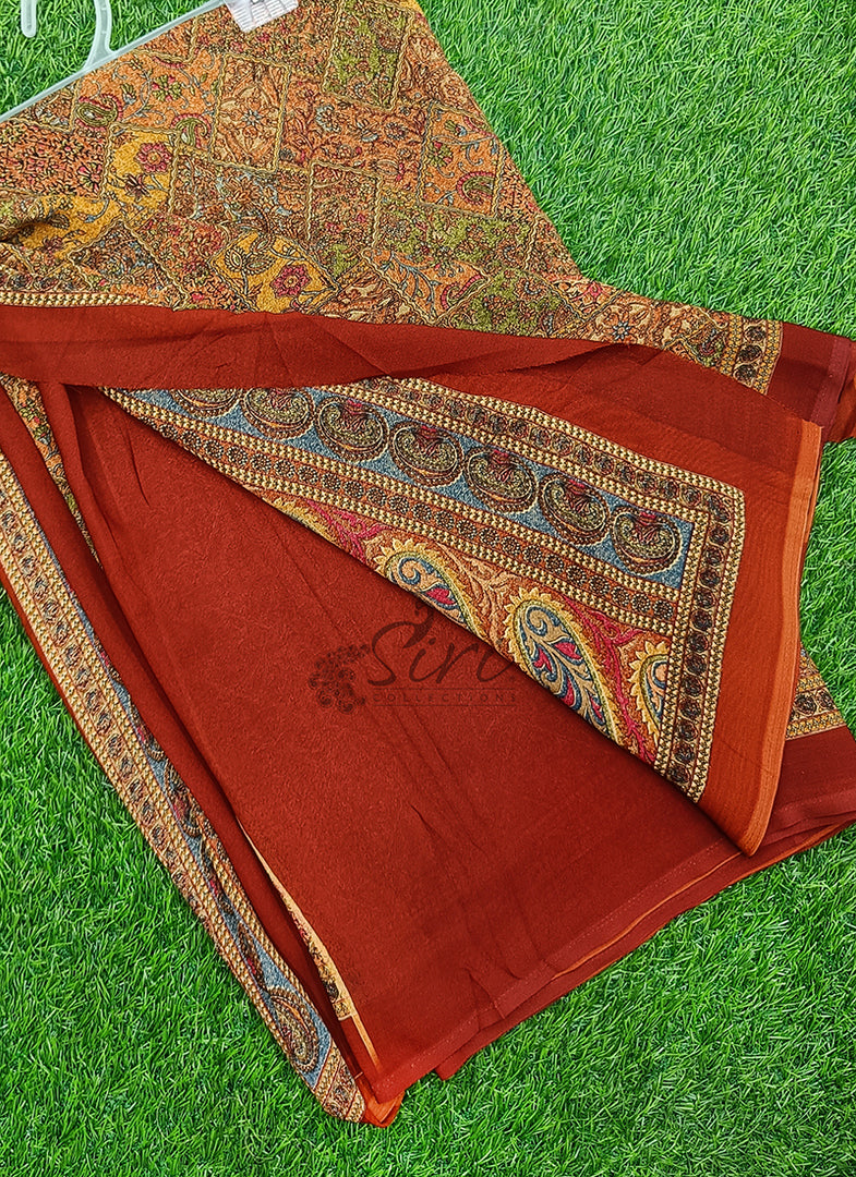 Latest Premium Printed Crepe Saree